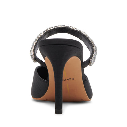 Kanika Rhinestone Black Tacones Negros para Mujer