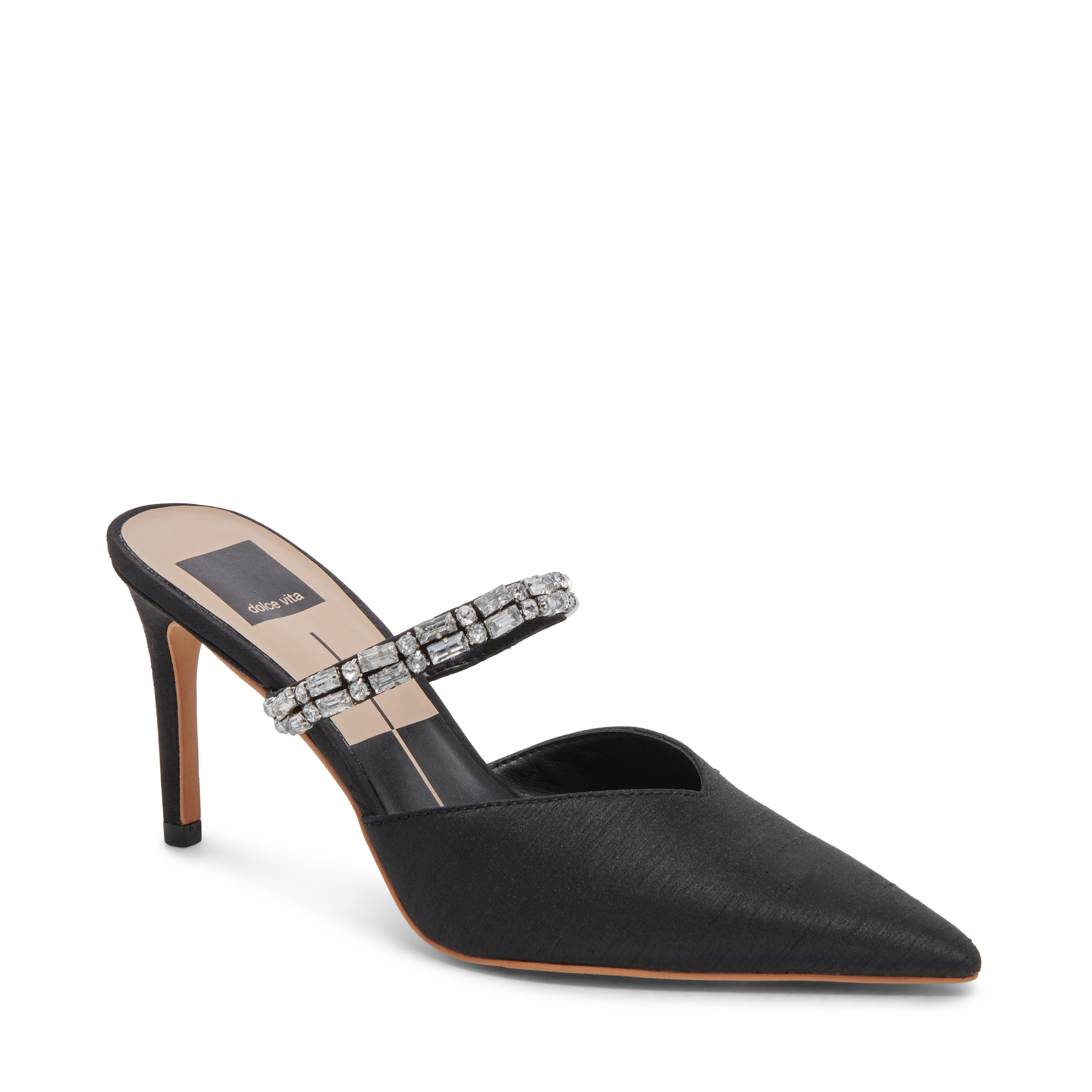 Kanika Rhinestone Black Tacones Negros