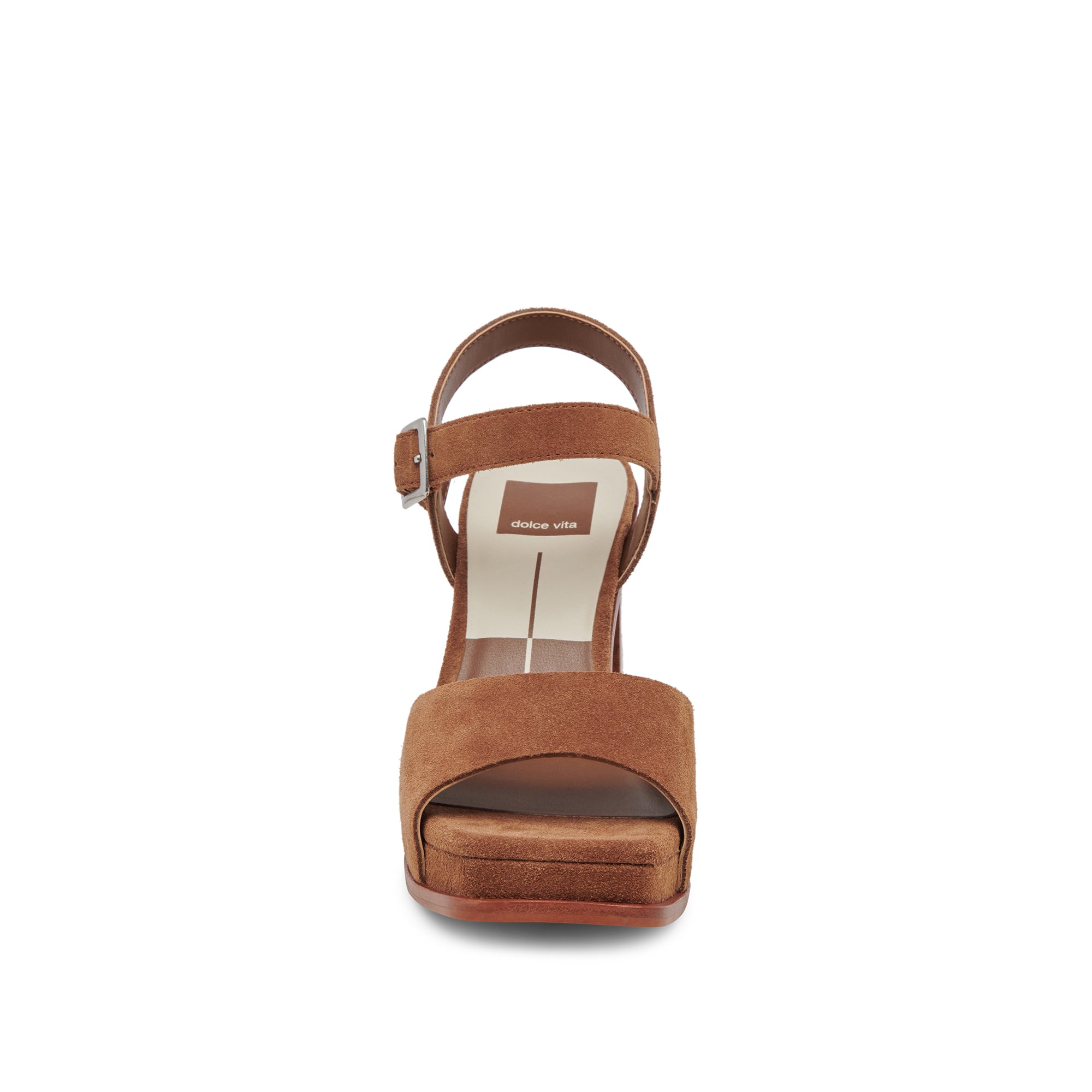 Aubrey Chestnut Suede Sandalias de Tacon para Mujer