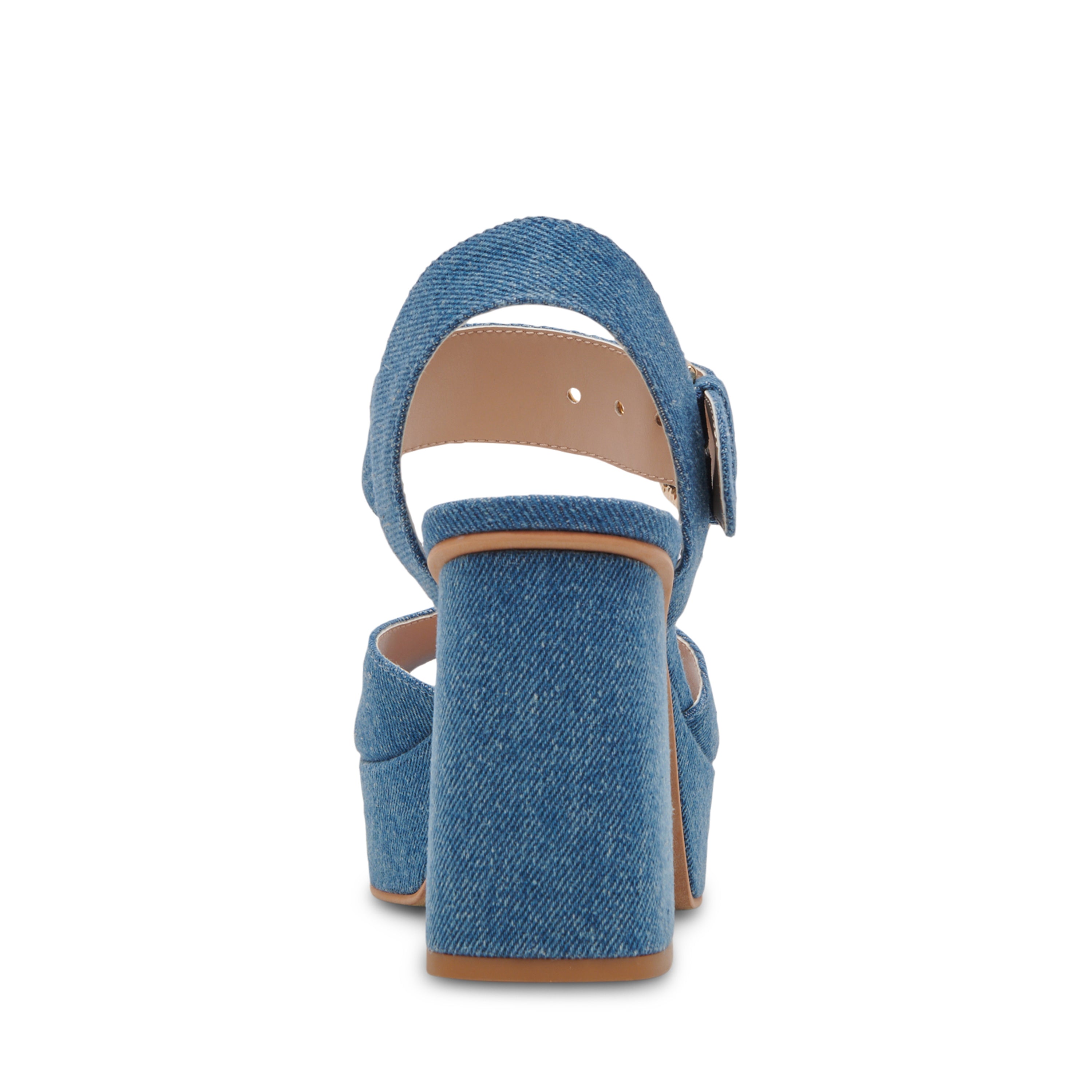 Bobby Blue Sandalias de Tacon de Mezclilla Azul para Mujer