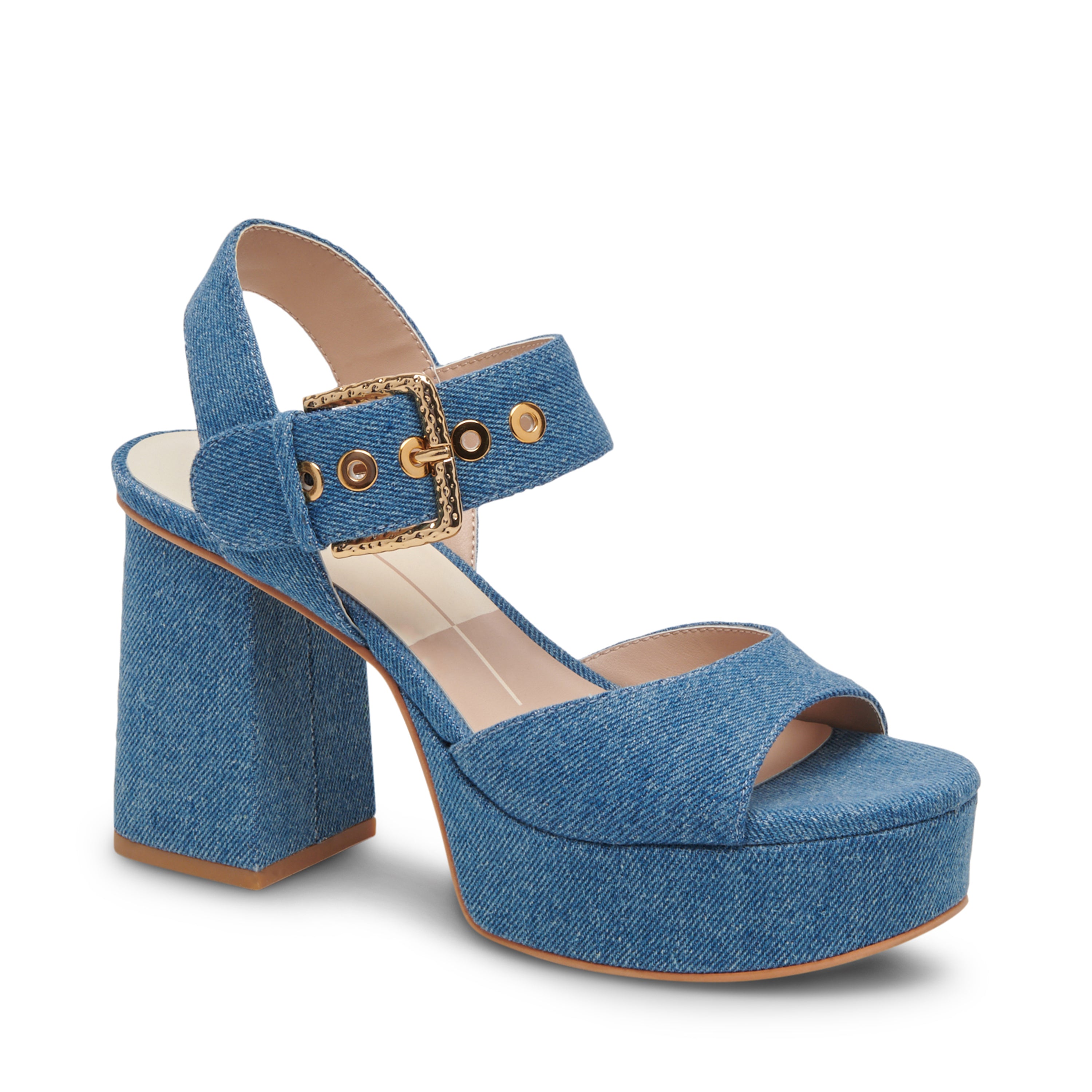 Bobby Blue Sandalias de Tacon de Mezclilla Azul