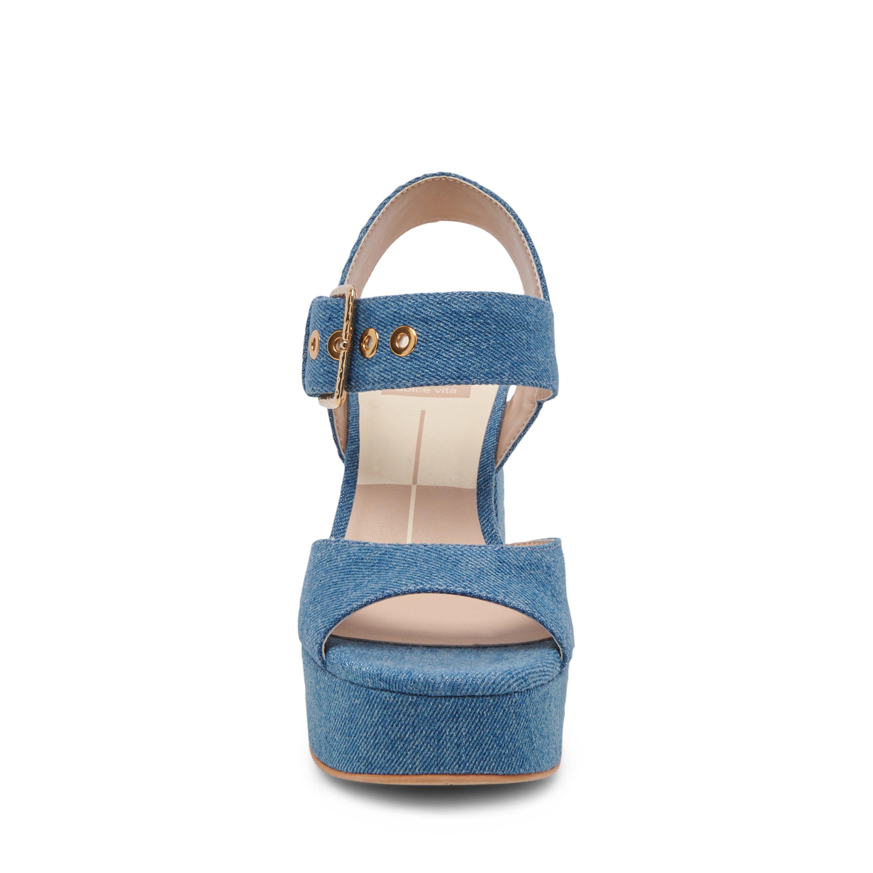 Bobby Blue Sandalias de Tacon de Mezclilla para Mujer