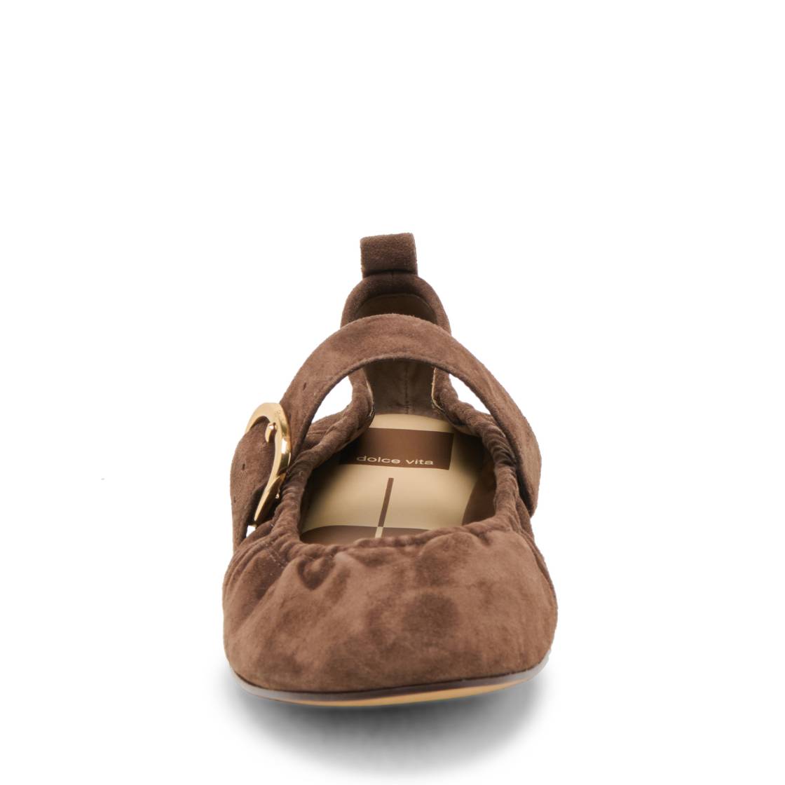 Caely Dark Brown Flats de Gamuza para Mujer