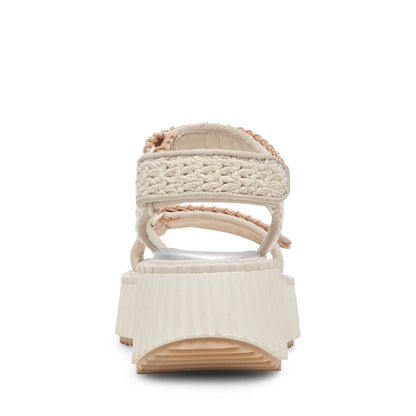 Debra Ivory Sandalias con Plataforma Hueso para Mujer