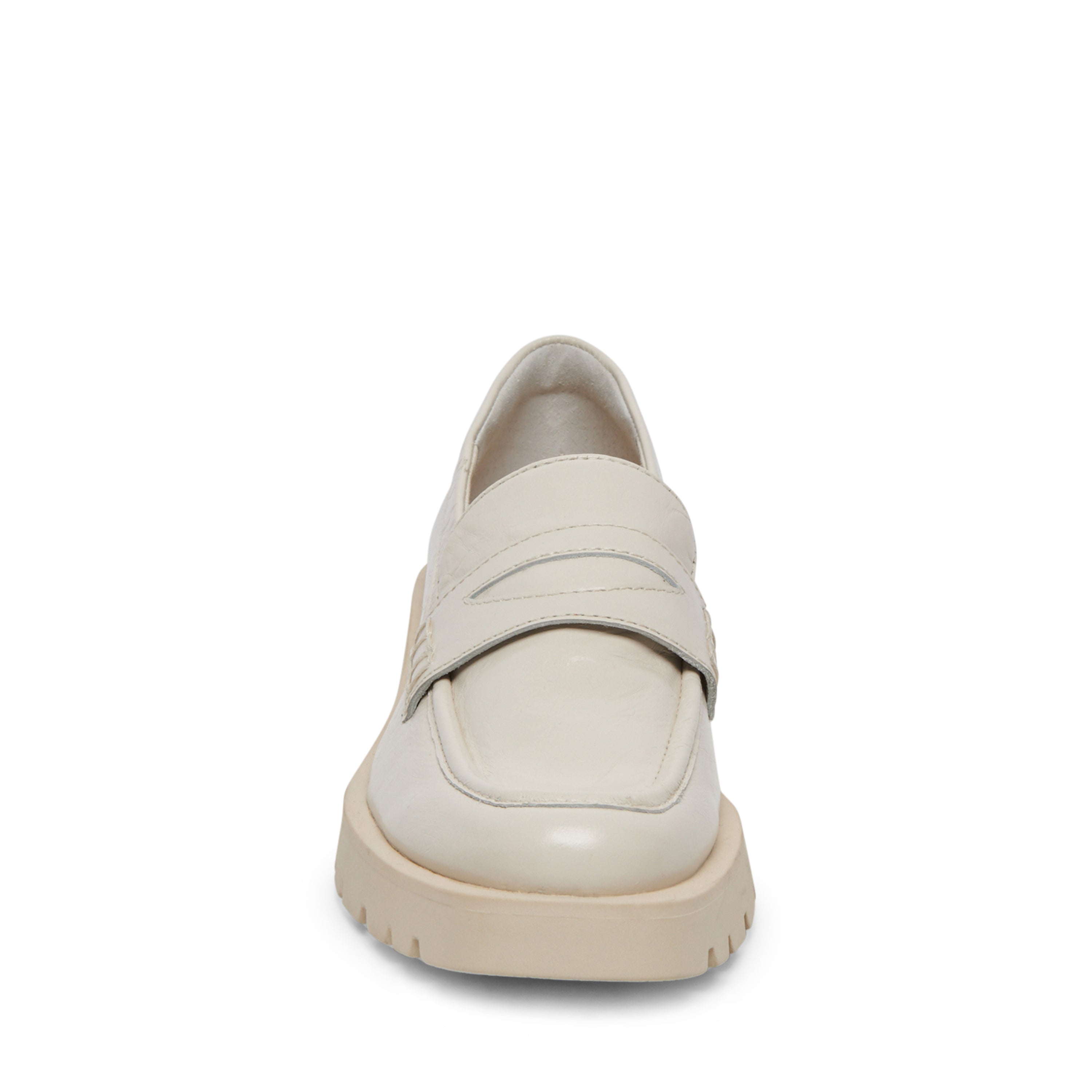 Elias Off White Patent Mocasines de Charol para Mujer