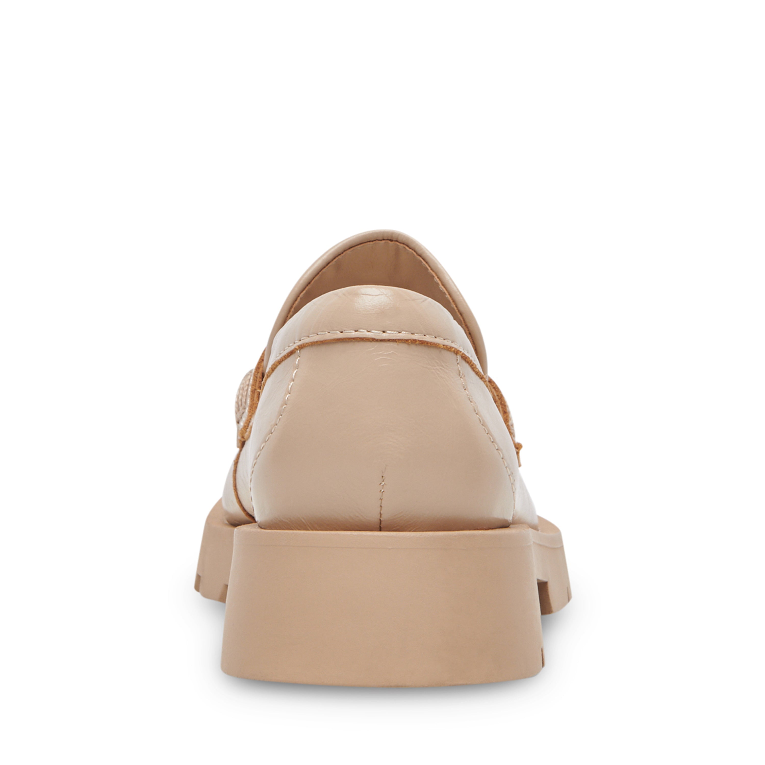 Elias Sesame Patent Mocasines de Charol Beige para Mujer