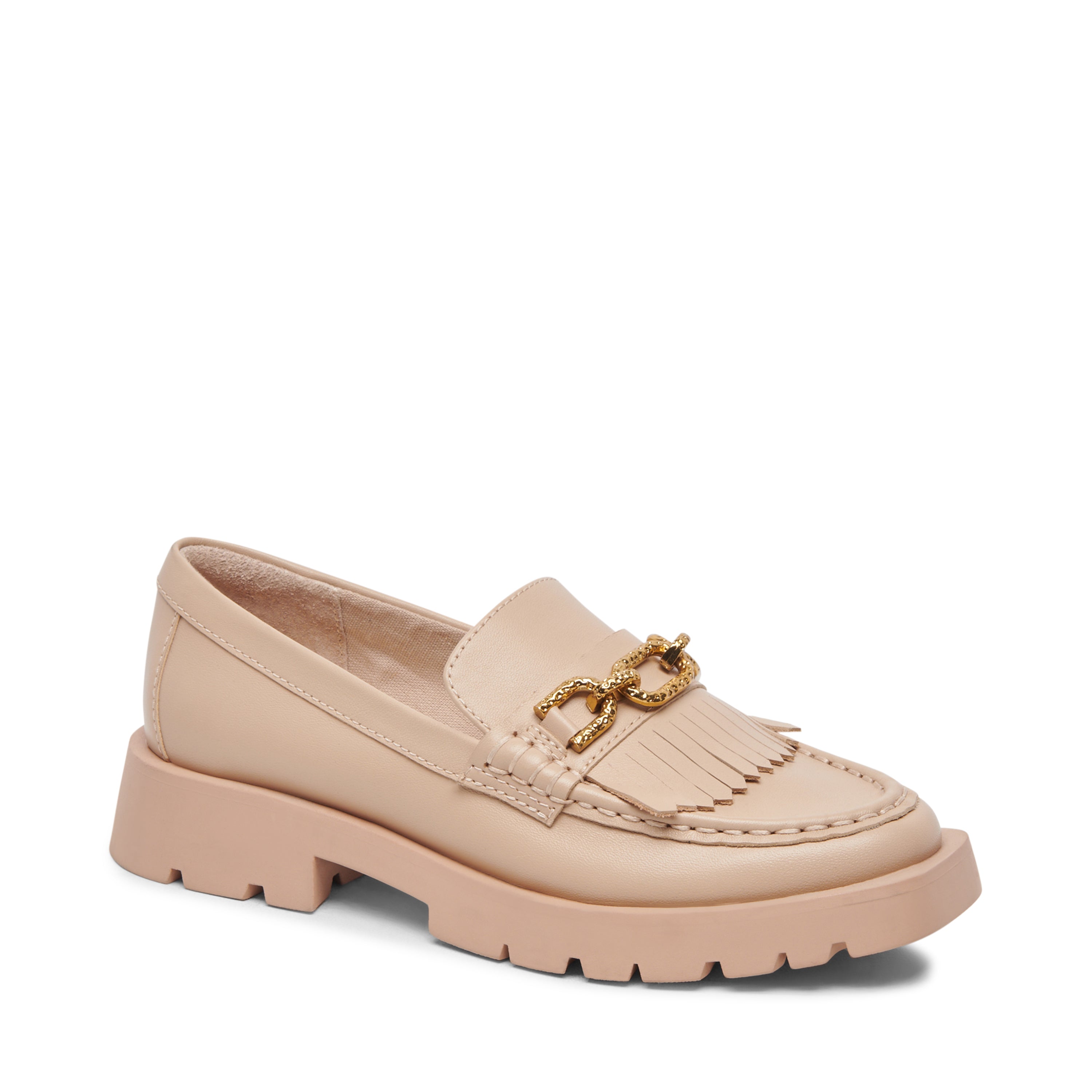 Erna Blush Leather Mocasines de Piel Beige