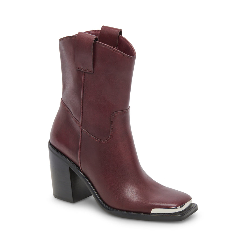 Falon Cabernet Botines de Piel Vino
