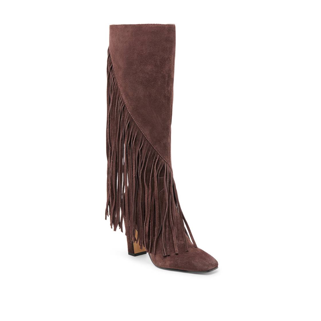 Giano Mahogany Botas Largas con Flequillos Cafes