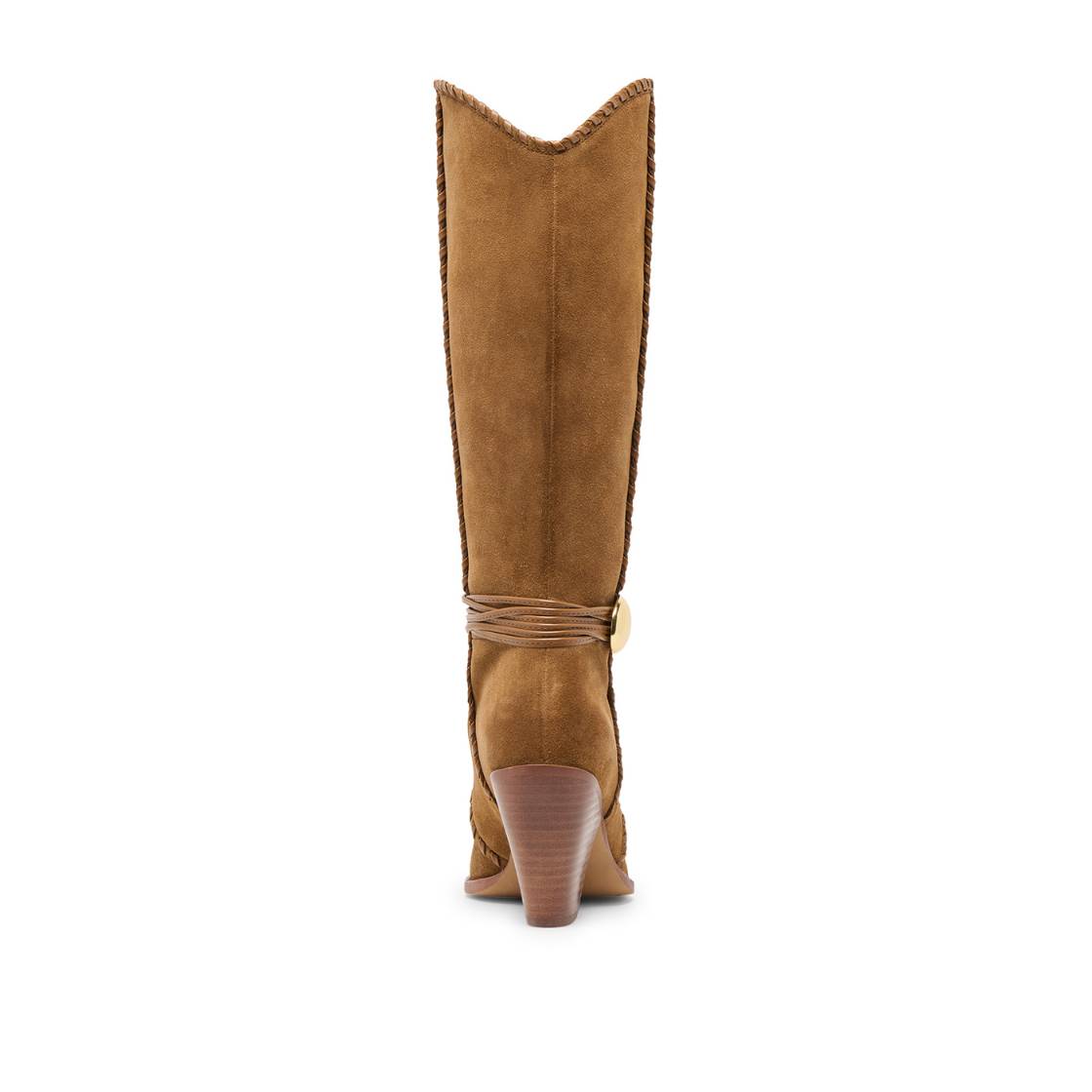Jody Light Brown Botas Altas de Gamuza Cafes para Mujer
