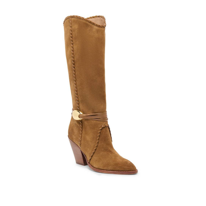 Jody Light Brown Botas Altas de Gamuza Cafes