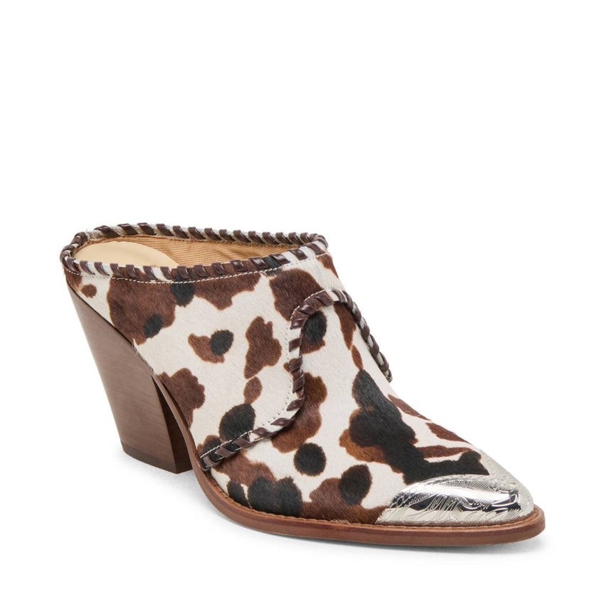 Jolyn Cocoa Zapatos con Textura de Vaca Cafes