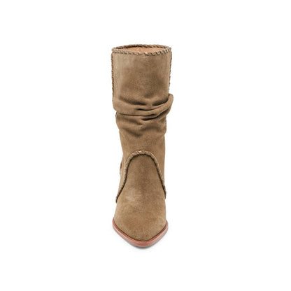 Julith Olive Botas de  Gamuza para Mujer