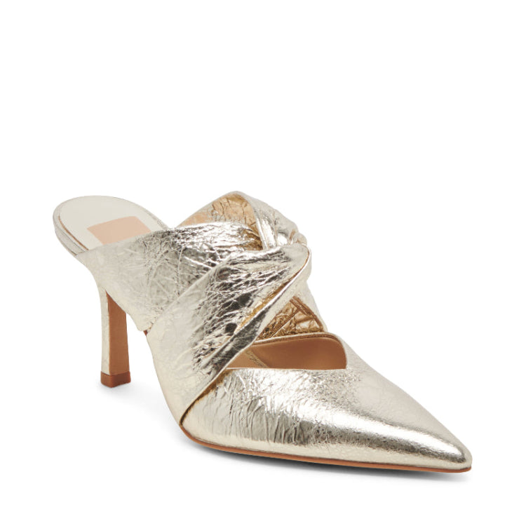 Kelsy Platinum Tacones Dorados