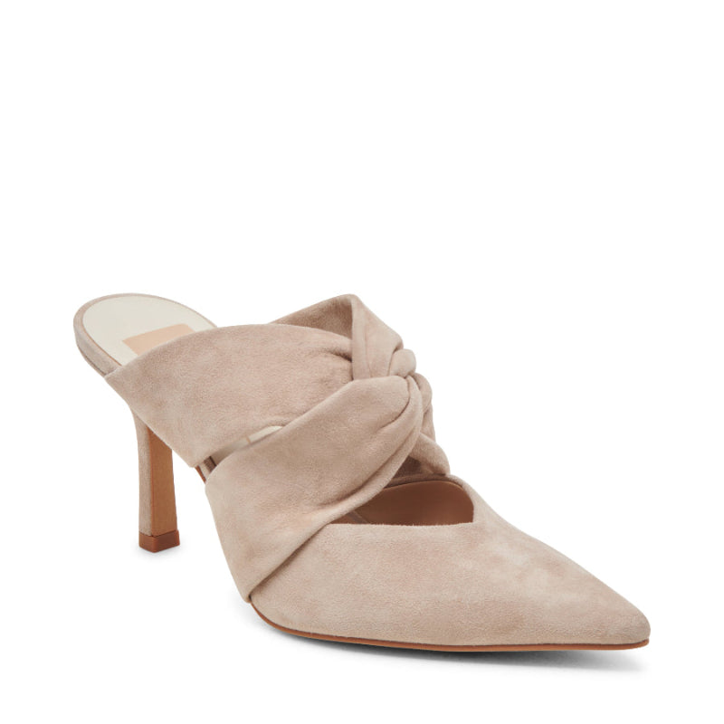 Kelsy Taupe Suede Tacones de Gamuza Beige