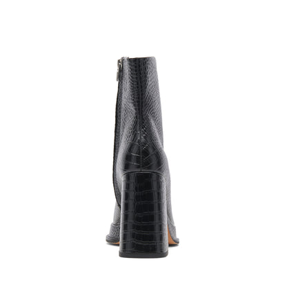 Lochly Noir Botines de Piel Negros para Mujer