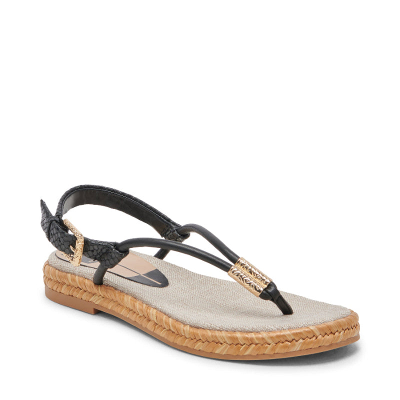 Meryl Black Sandalias de Piso Negras