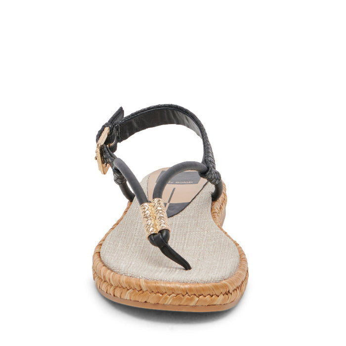 Meryl Black Sandalias de Piso para Mujer