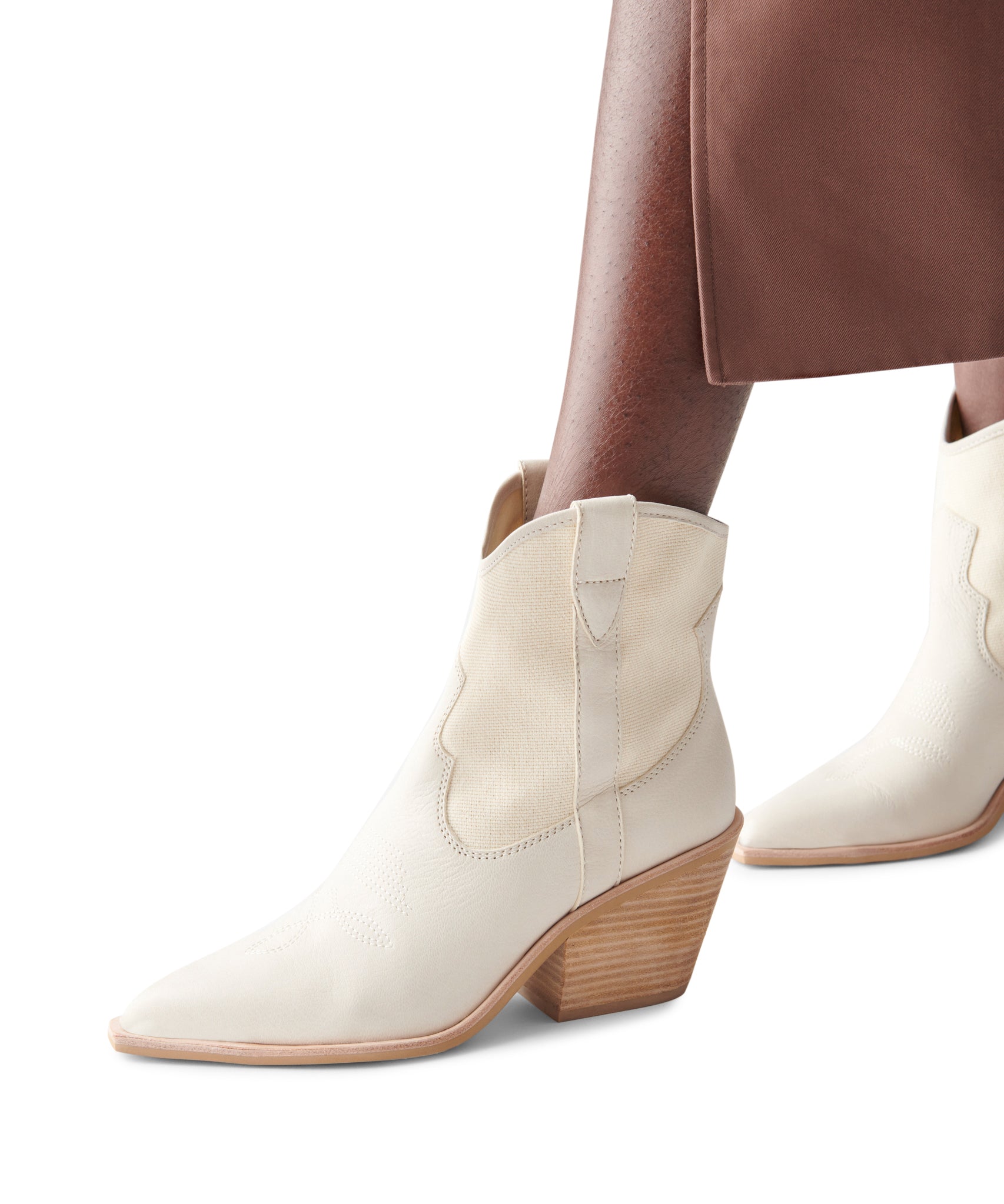 Nashe Ivory Botines de Gamuza Beige para Mujer