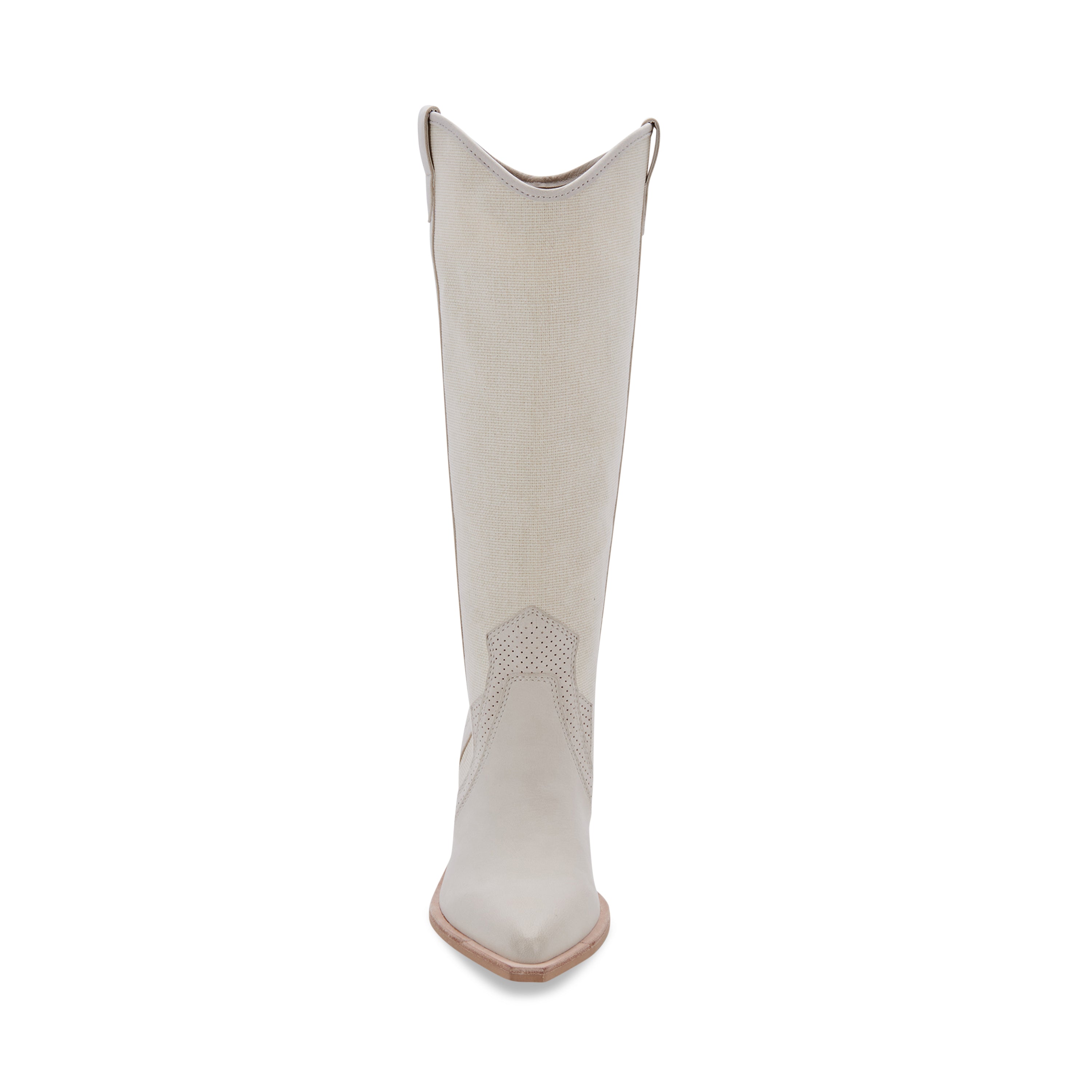 Navene Ivory Nubuck Botas Vaqueras Largas para Mujer