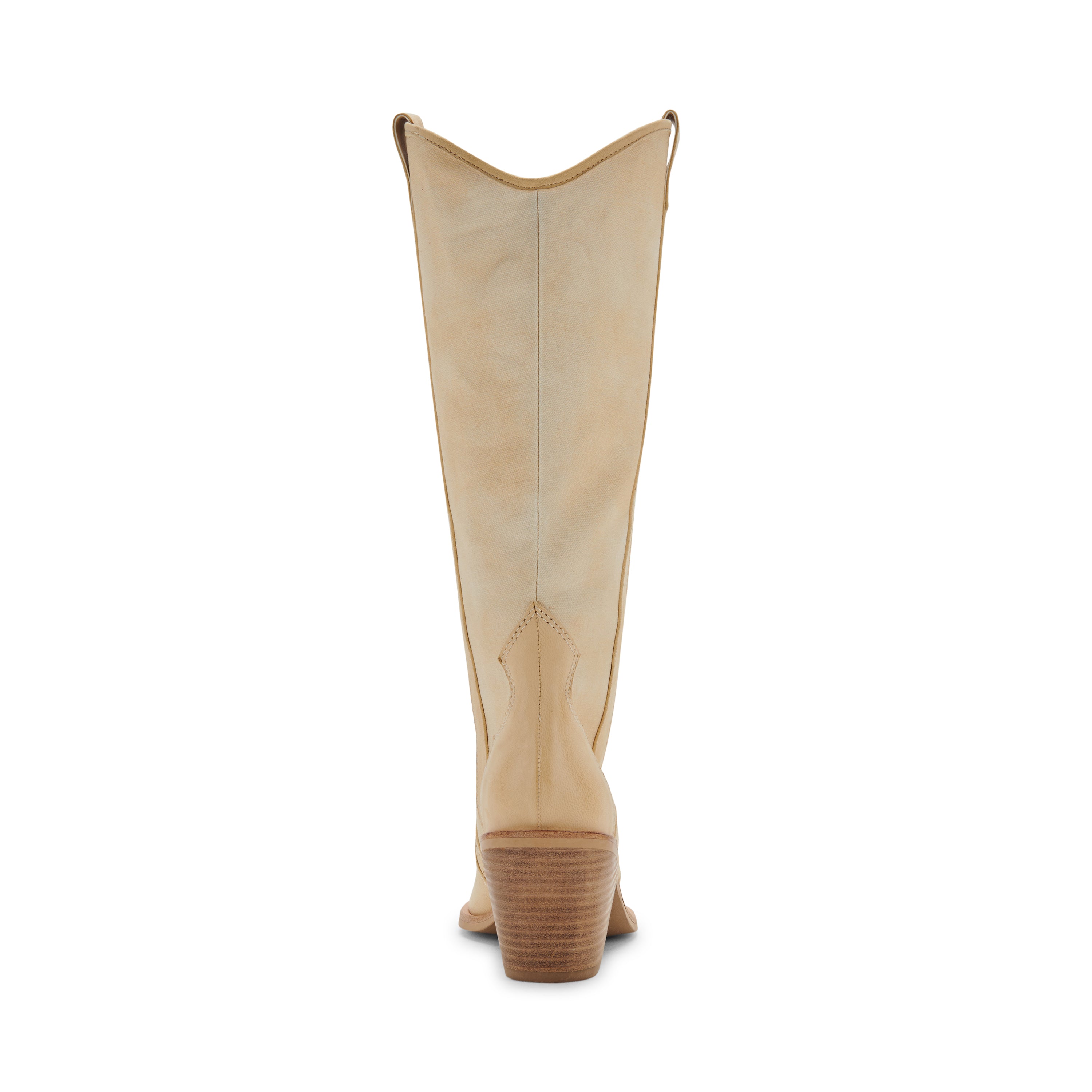 Navene Vanilla Nubuck Botas Vaqueras Largas Beige para Mujer