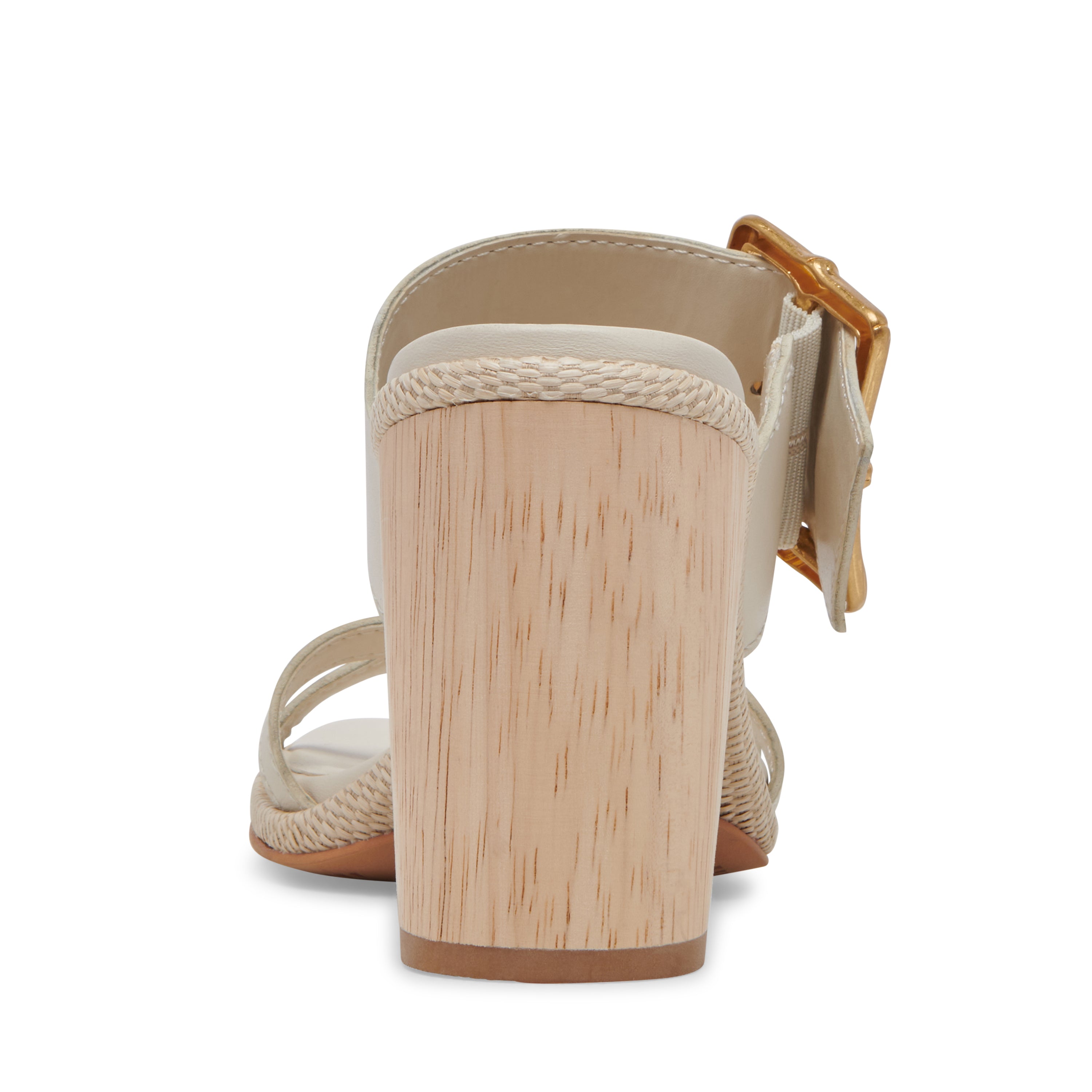 Onnie Sand Leather Sandalias de Tacon Blancas para Mujer
