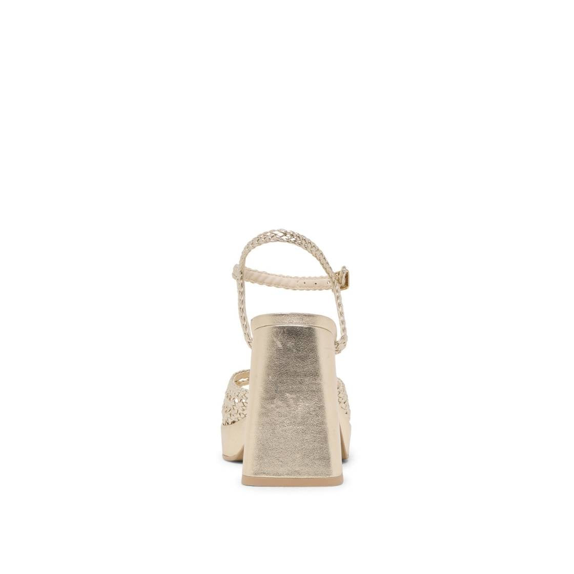 Peyten Light Gold Sandalias de Tacon Doradas para Mujer 