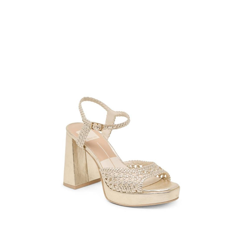 Peyten Light Gold Sandalias de Tacon Doradas