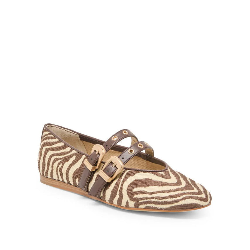 BAYLEE GROMMET BEIGE ZEBRA