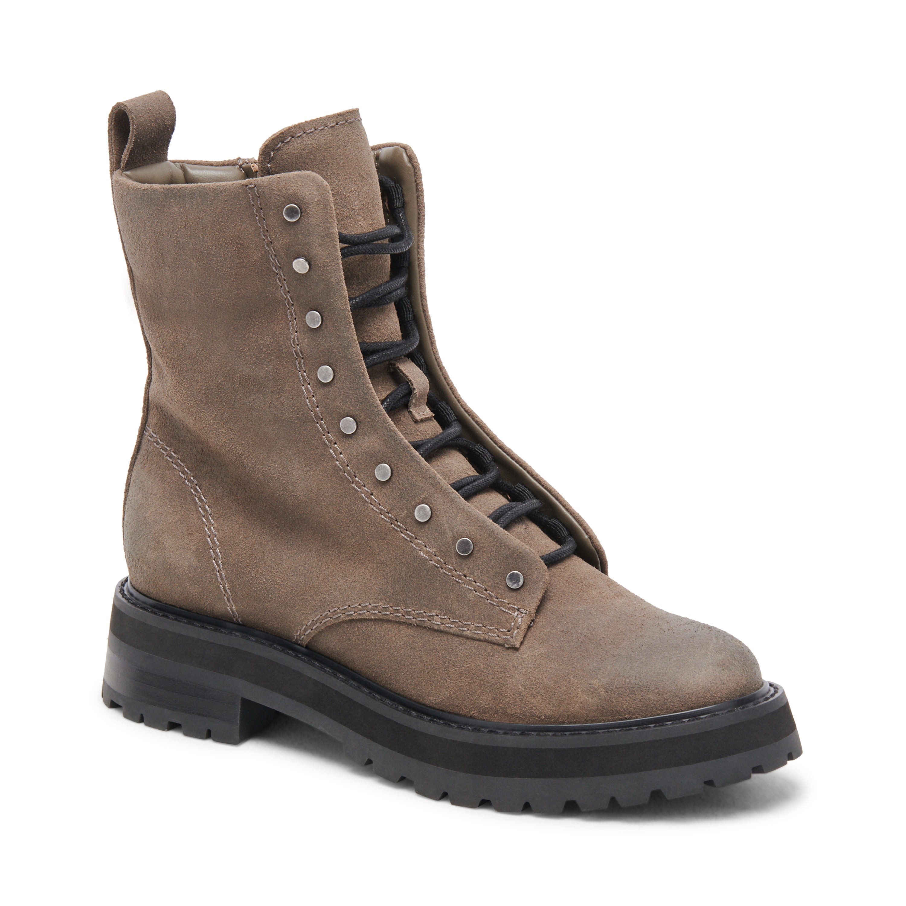 Ranier Olive Botines de Piel Verde Olivo