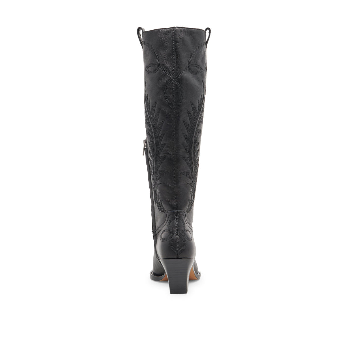 Ryatt Black Botas Vaqueras de Piel Negras  Bordadas para Mujer