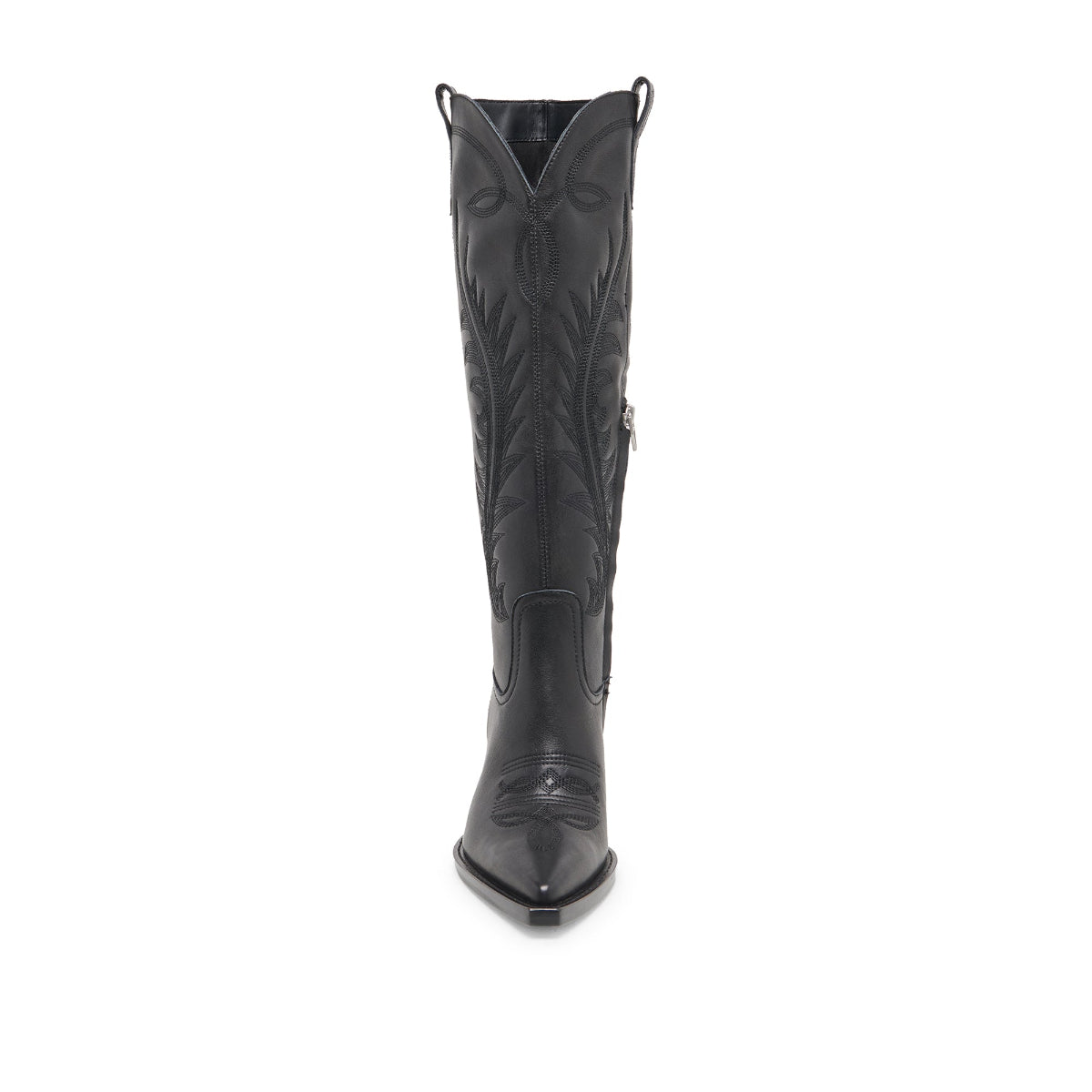 Ryatt Black Botas Vaqueras de Piel Negras Bordadas