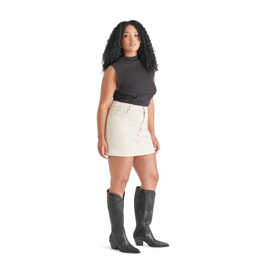 Ryatt Black Botas Vaqueras de Piel Negras