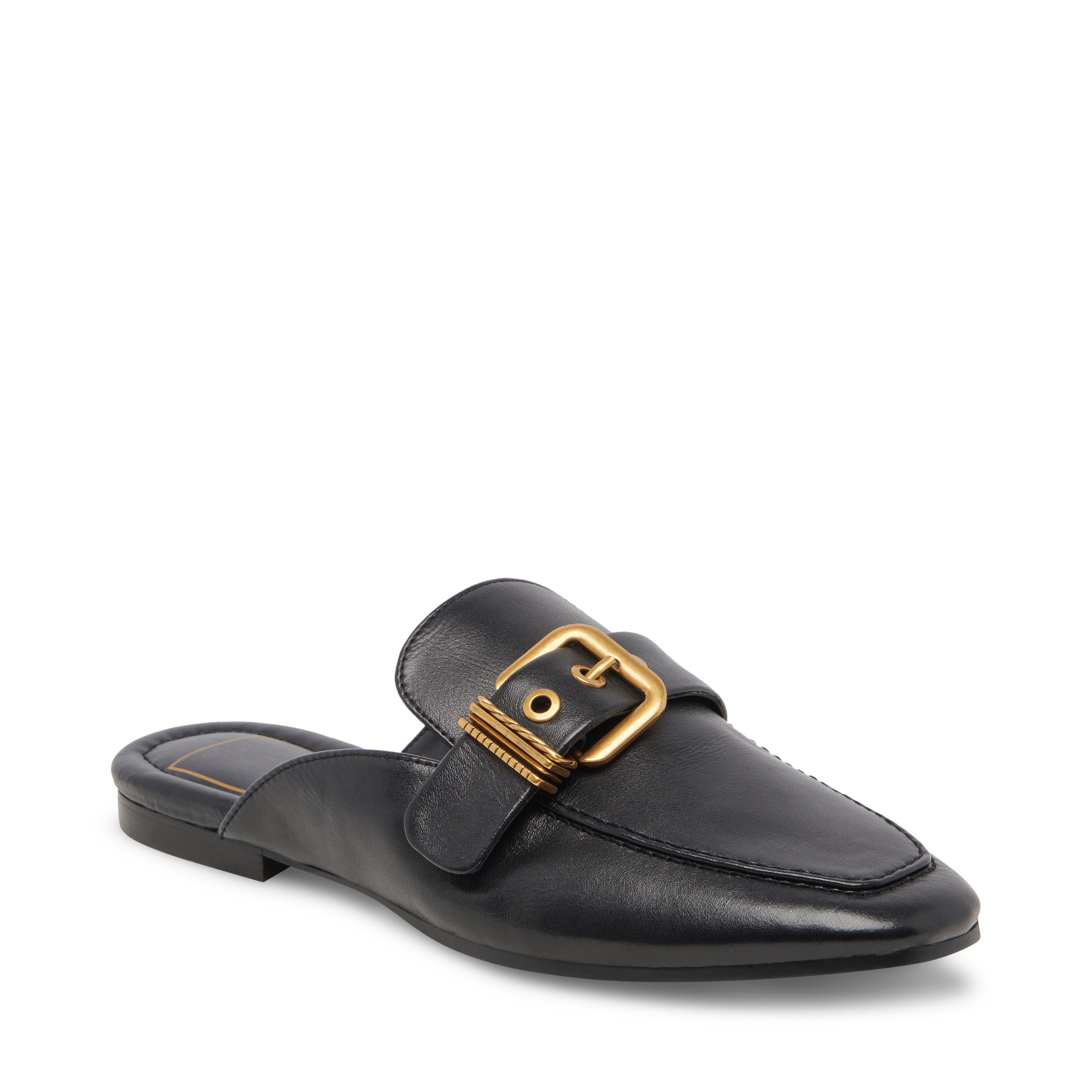 Santel Black Leather Zapatos de Piel Negros