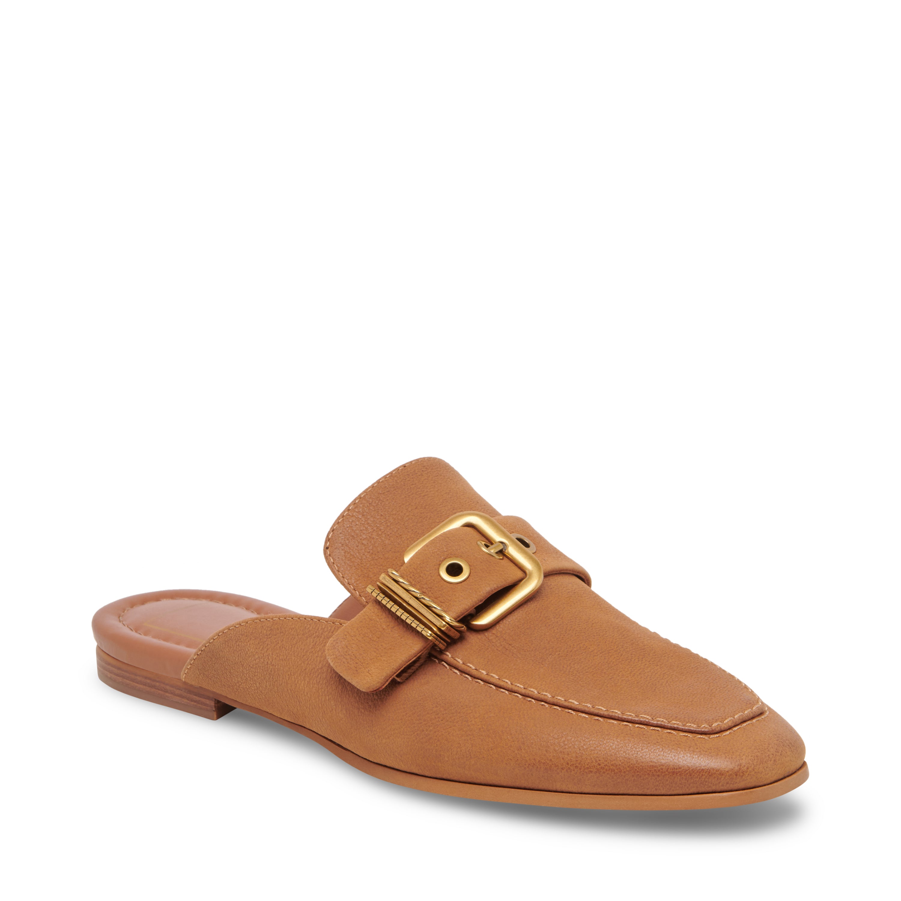 Santel Brown Leather Flats de Piel Cafes