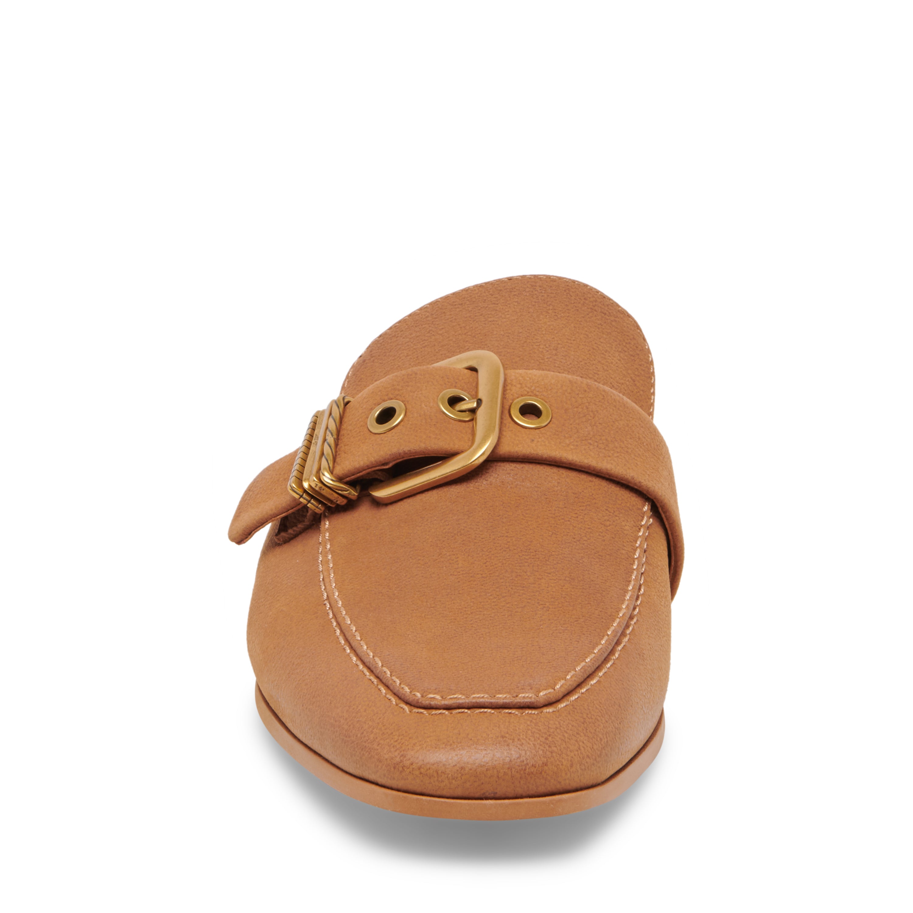 Santel Brown Leather Flats de Piel para Mujer