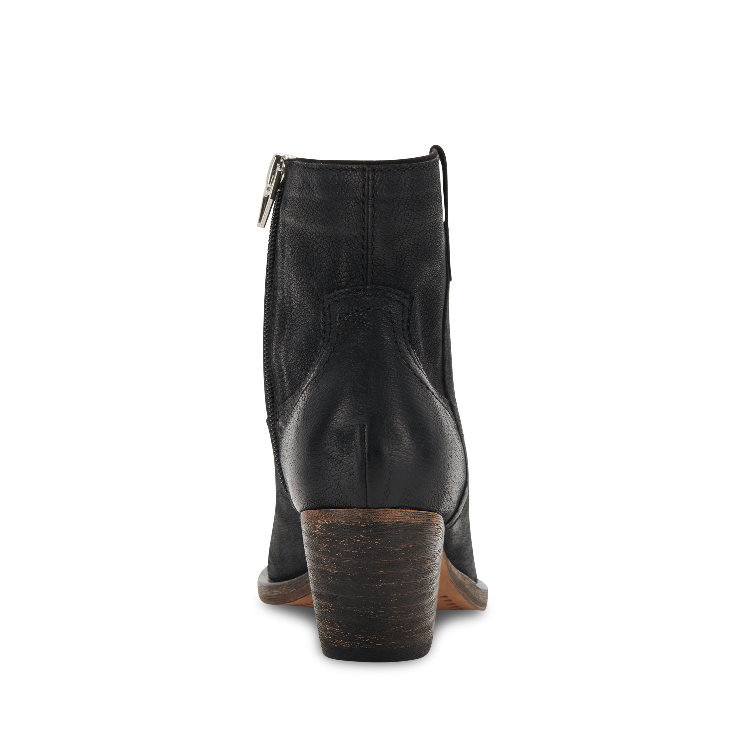 Silma Black Leather Botines de Piel Negros para Mujer