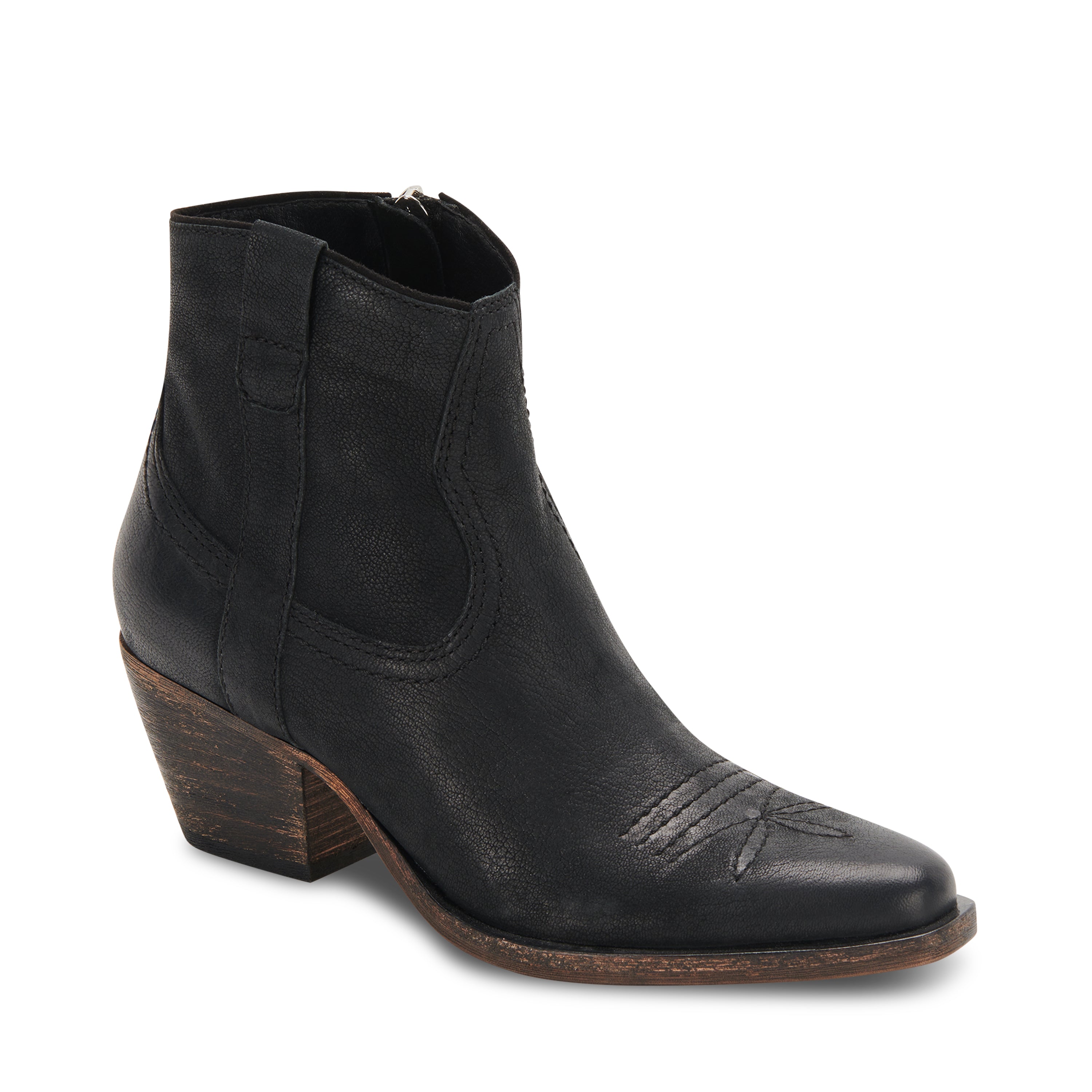 Silma Black Leather Botines de Piel Negros