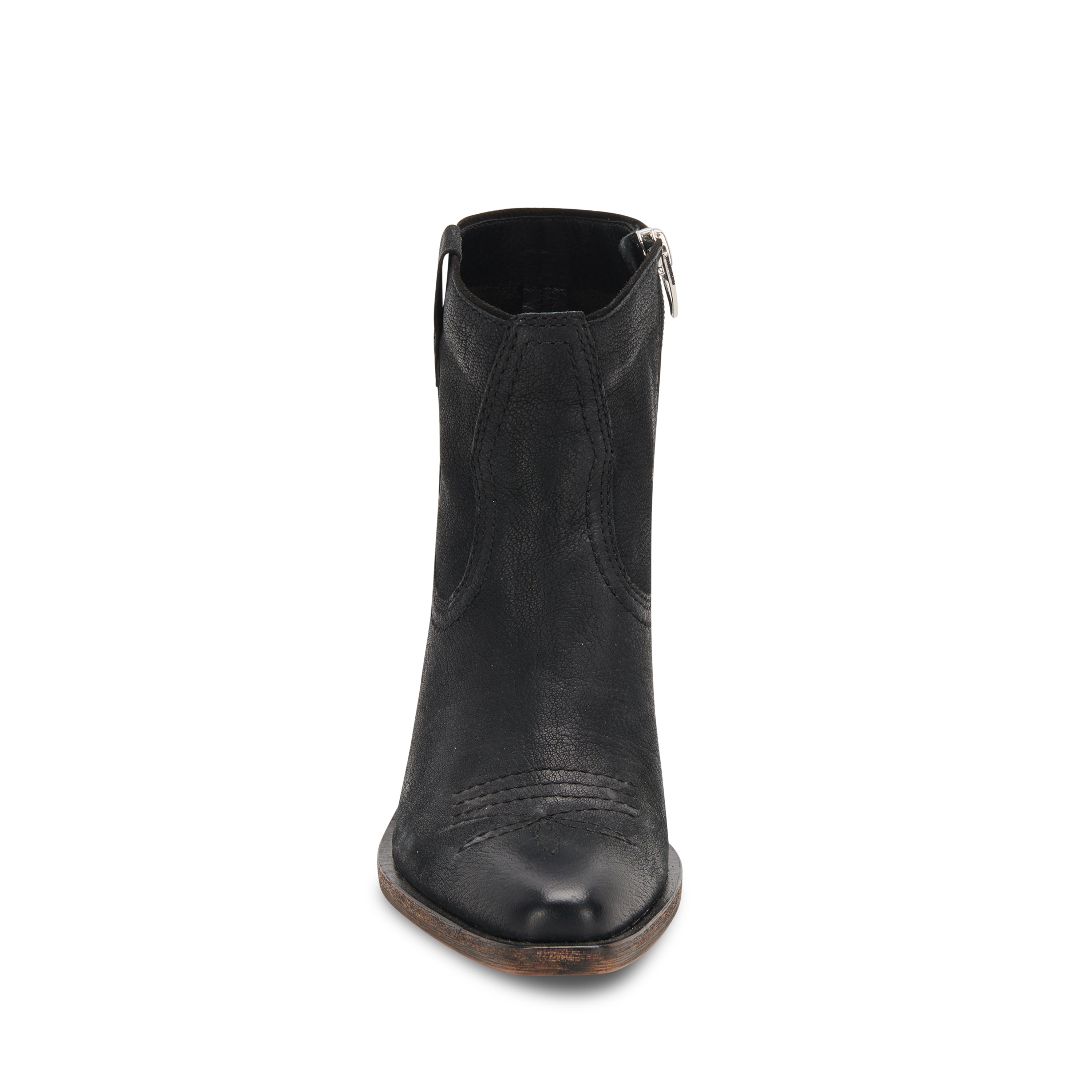 Silma Black Leather Botines de Piel para Mujer