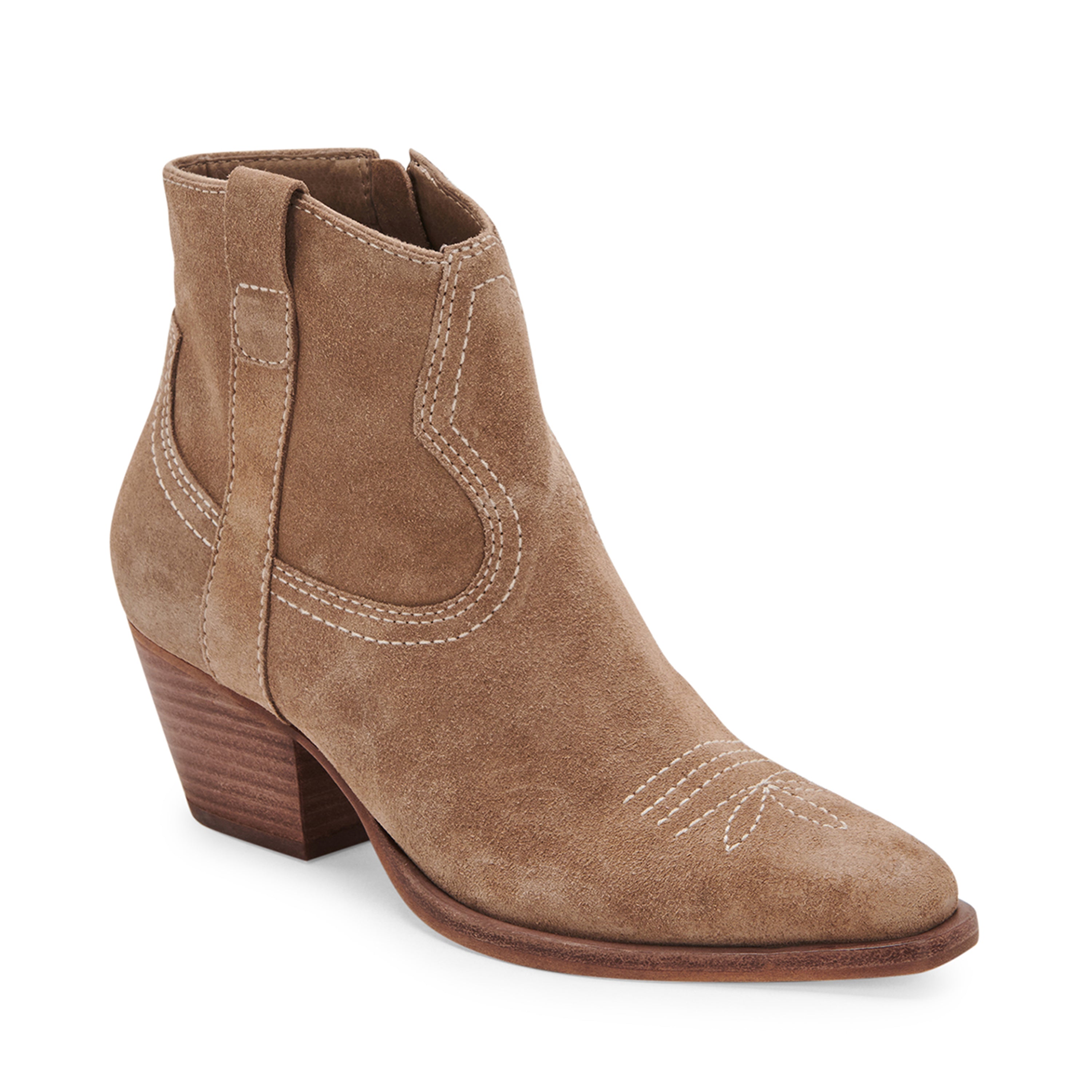 Silma Truffle Suede Botines de Piel Cafes