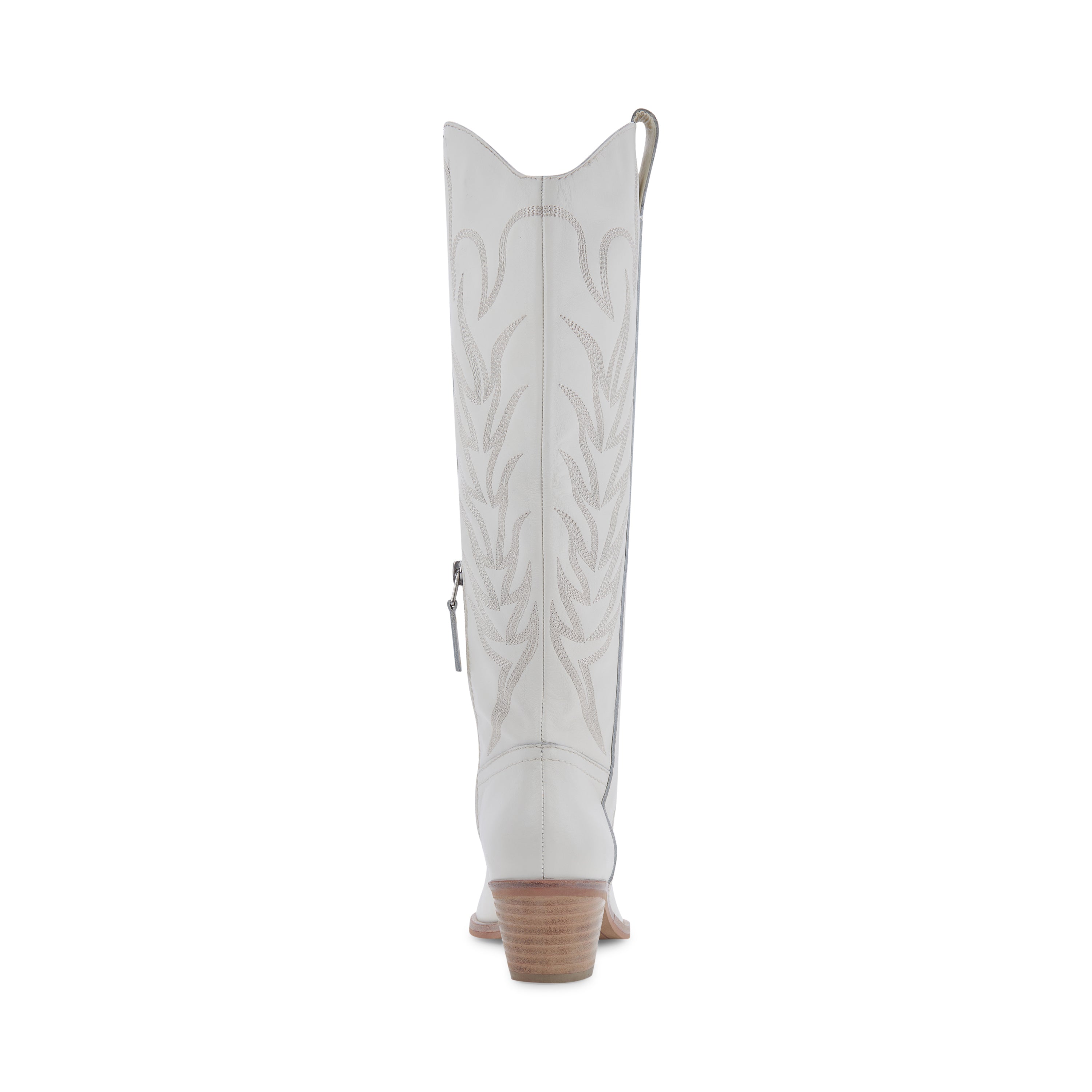 Solei White Leather Botas Vaqueras Blancas para Mujer