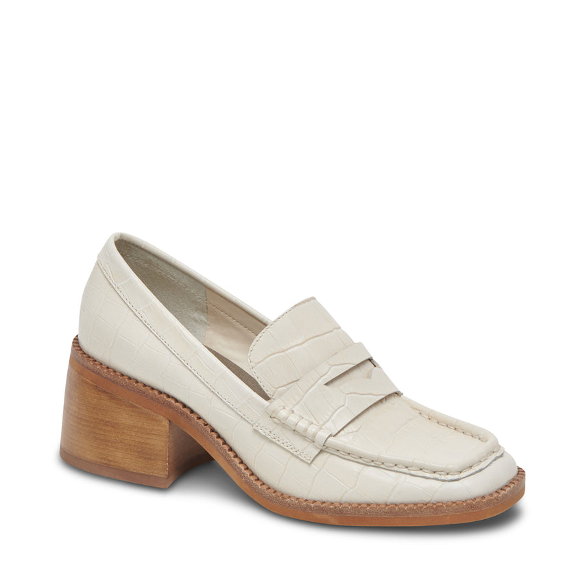 Talie Ivory Mocasines de Tacon Blancos