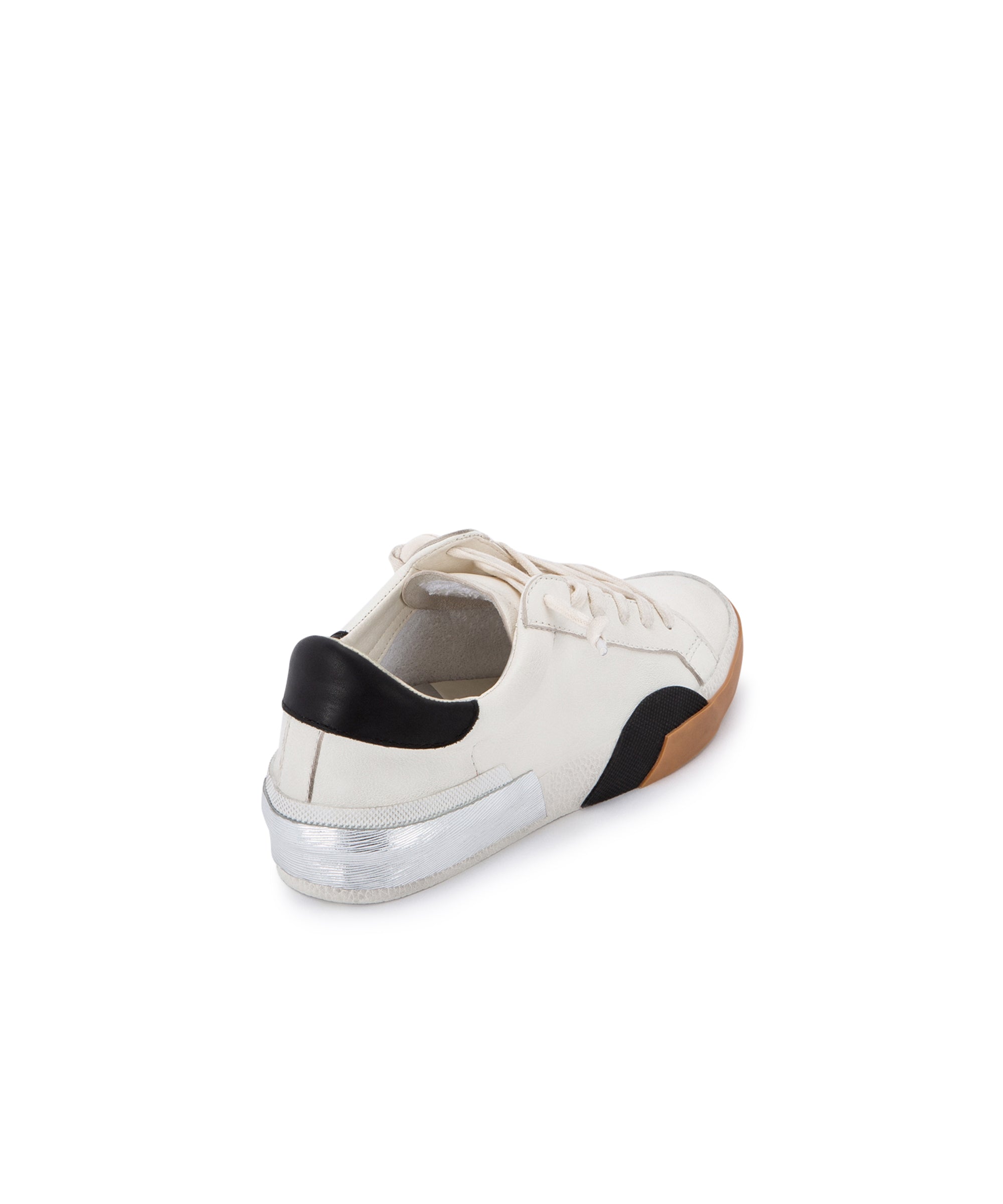 Zina White Black Tenis Blancos con Negro para Mujer